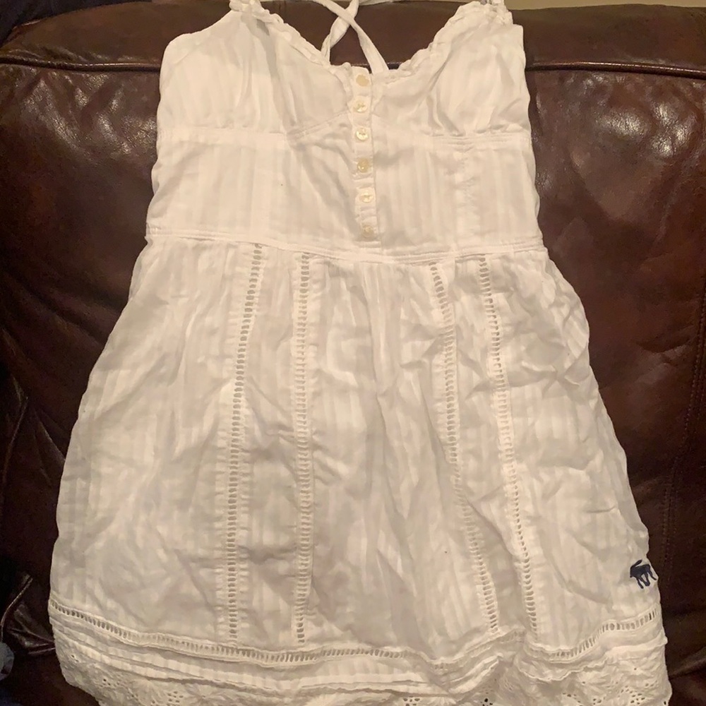 Girls white lace dress